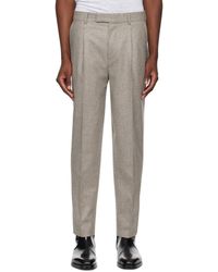 ZEGNA - グレー ウール トラウザーズ - Lyst