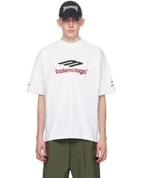 Balenciaga - T-shirt blanc à logos 3b sports - Lyst