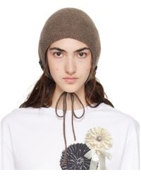 Simone Rocha - Taupe Cashmere Bonnet - Lyst
