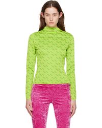 Versace - Pull vert à motif à clé grecque - Lyst