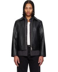 sunflower Short Leather Jacket in Black for Men | Lyst
