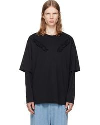 Simone Rocha - Ruffle Slash Layered Long Sleeve T-Shirt - Lyst