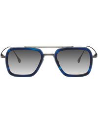 Dita Eyewear - Lunettes de soleil flight.006 bleu et argenté - Lyst