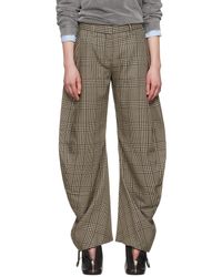 Acne Studios - ベージュ プレイド テーラードパンツ - Lyst