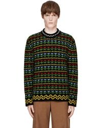 Marni - Shetland Wool Fairisle Motif Sweater - Lyst