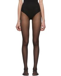 Gucci Black Plain Logo Tights