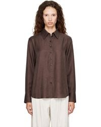 Studio Nicholson - Chemise Torin Brune - Lyst