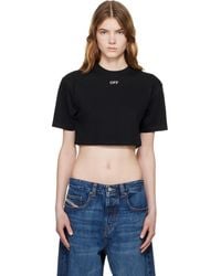 Off-White c/o Virgil Abloh - 'Off' Stamp Rib Cropped T-Shirt - Lyst