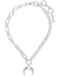 Marine Serre - Silver Regenerated Tin Moon Charms Necklace - Lyst