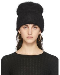 Totême - Bonnet noir en tricot d'alpaga - Lyst