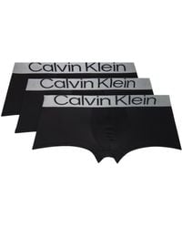 Calvin Klein - Three-pack Black Reconsidered Steel Boxer Briefs - Lyst