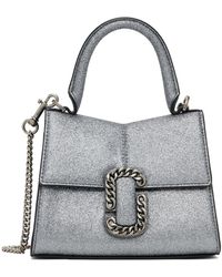 Marc Jacobs - Mini sac à main st. marc argenté scintillant - Lyst