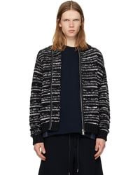 Sacai - Mix Knit Blouson Cardigan - Lyst