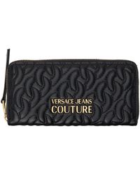 Versace - Black Quilted Wallet - Lyst