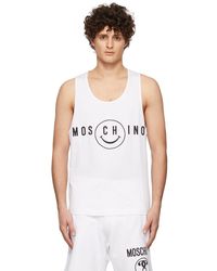 Homme Vêtements T-shirts T-shirts sans manches et débardeurs Débardeur à imprimé ourson Coton Moschino pour homme en coloris Noir 