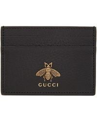 Gucci Black GG Tiger Card Holder for Men