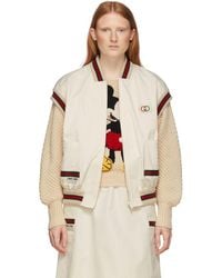 Gucci Veste en toile blanc casse GG Panama