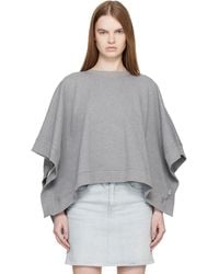 MM6 by Maison Margiela - Unbrushed Cotton Sweatshirt - Lyst