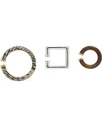 Jacquemus Set Of Three Ear Cuffs in Brown | Lyst