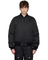 Moschino - Black All-over Bomber Jacket - Lyst