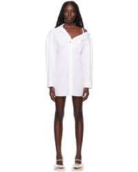 Jacquemus - White Les Classiques 'la Mini Robe Chemise' Mini Dress - Lyst