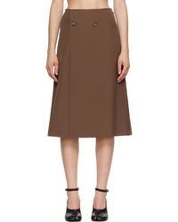 MM6 by Maison Margiela - Double Breasted Midi Skirt - Lyst