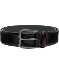 HUGO - ブラック Branded レザー バックルベルト - Lyst