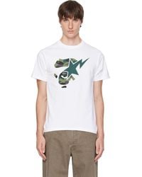 A Bathing Ape - 1St Camo Ape Face Sta T-Shirt - Lyst