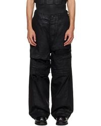 Julius - Coated Destroy Baggy Jeans - Lyst