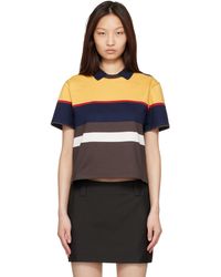 Versace - Striped Cotton-Jersey Polo - Lyst