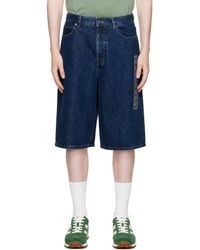 Alexander Wang - Low Rise Flasher Detail Denim Board Shorts - Lyst