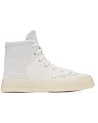 Converse - White & Gray Chuck 70 Marquis Leather Sneakers - Lyst