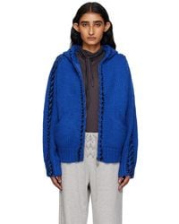 OPEN YY - Stitch Zip Up Knit Hoodie - Lyst