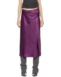 Acne Studios - Purple Wrap Midi Skirt - Lyst