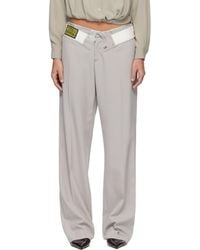 MM6 by Maison Margiela - Reverse Waistband Trousers - Lyst