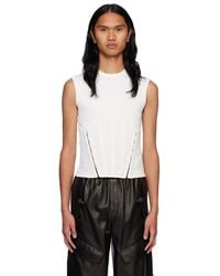 Dion Lee - White Split Hem Tank Top - Lyst