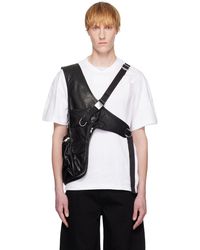 Helmut Lang - Veste Utilitaire Noire En Cuir Transformable En Sac - Lyst