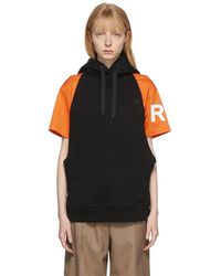 Burberry Cotton Sleeveless Hoodie in Black | Lyst