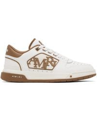 Amiri - White & Brown Classic Low Sneakers - Lyst