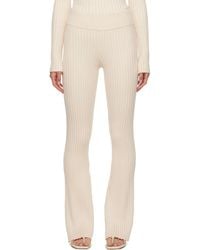 GUIZIO - Off- Thalia Rib Lounge Pants - Lyst