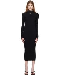 Off-White c/o Virgil Abloh - 'Off' Stamp Rib Round Maxi Dress - Lyst