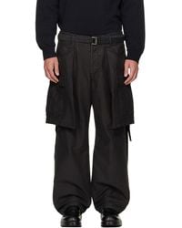 Sacai - Sueded Cotton Cargo Pants - Lyst