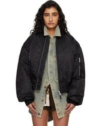 Entire studios - Cropped Broad Bomber Jacket - Lyst
