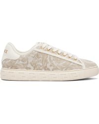 Versace - Greca Jacquard Canvas Sneakers - Lyst