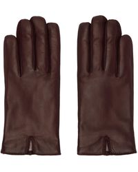 Handsome Stockholm - Ssense Exclusive Burgundy Essentials Gloves - Lyst