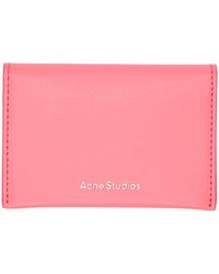 Acne Studios - Pink Folded Card Holder - Lyst