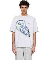 CASABLANCA - Flaming Tennis Ball Oversized Short Sleeve T‑Shirt - Lyst