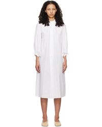 MM6 by Maison Martin Margiela - White Buttoned Maxi Dress - Lyst