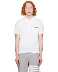 Thom Browne - White Patch Pocket Polo - Lyst