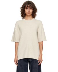 Loulou de Saison - Off- Raven Yak Blend Short Sleeves Sweater - Lyst